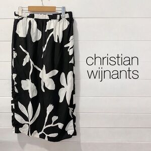 Christian Wijnants Black & White Floral Skirt – Size 42